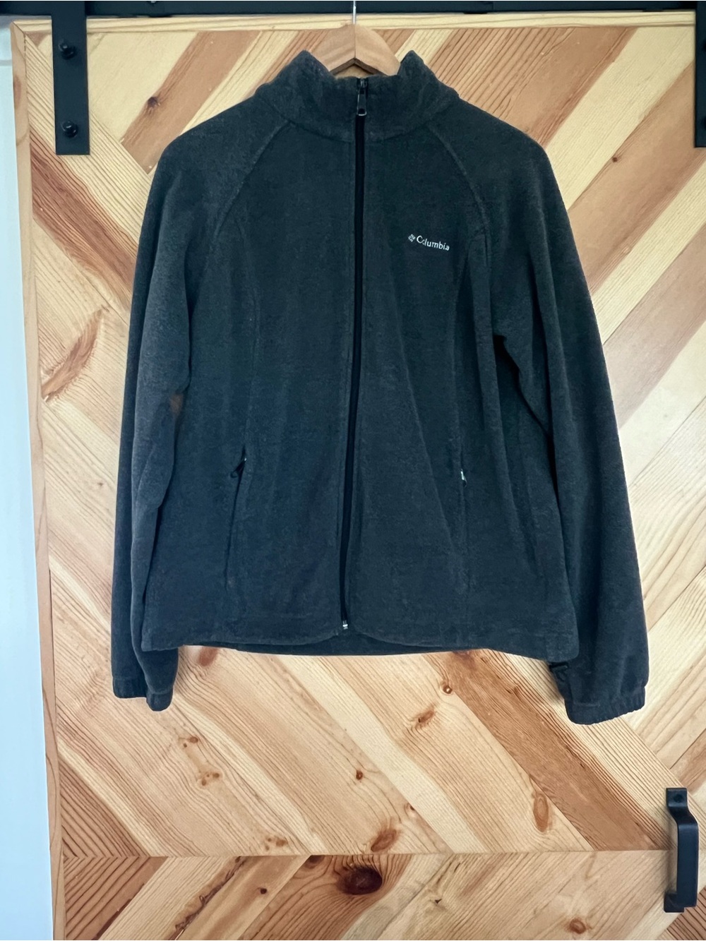 Columbia Charcoal Gray Zip-Up Fleece Jacket